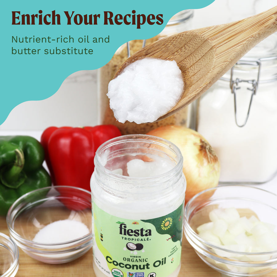 Coconut oil: enrich your recipes. Nutrient-rich oil and butter substitute