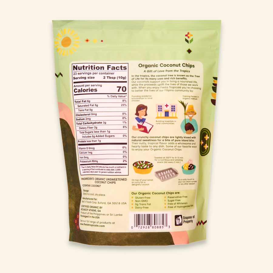 Organic Unsweetened Coconut Chips